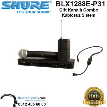 Shure BLX1288E-P31 Çift Kanallı Combo Kablosuz Sistem