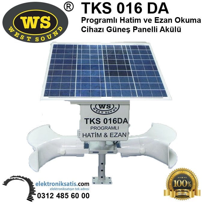 West Sound TKS 016 DA Programlı Hatim ve Ezan Okuma Cihazı Güneş Panelli Akülü