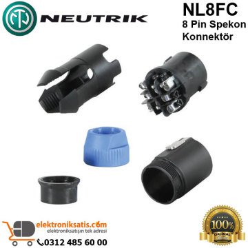 Neutrik NL8FC 8 Pin Spekon Konnektör