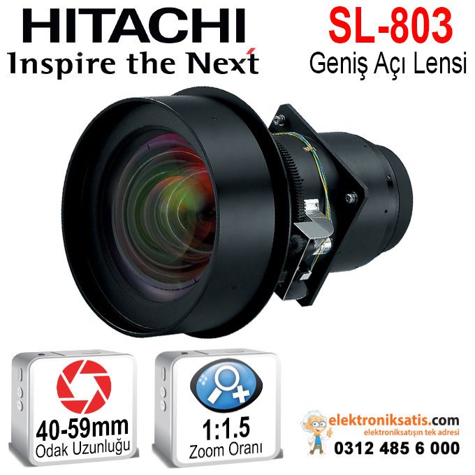 Hitachi SL-803 Projeksiyon Cihazı Geniş Açı Lens