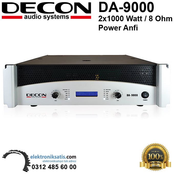 Decon DA-9000 2x1000 Watt Power Anfi