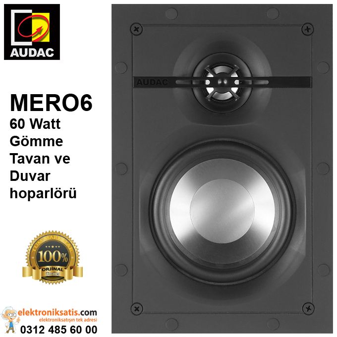 AUDAC MERO6 60 Watt Gömme Tavan ve Duvar hoparlörü