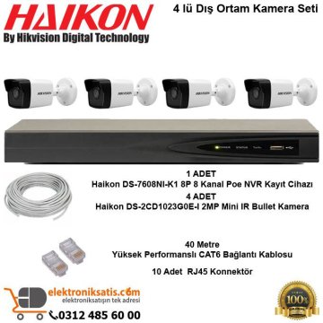 Haikon 4 lü Dış Ortam Kamera Seti 1