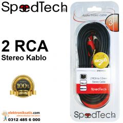 SpeedTech 2 RCA Stereo Kablo 3 Metre