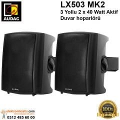 AUDAC LX503 MK2 3 Yollu 2x40 Watt Siyah Aktif Duvar hoparlörü