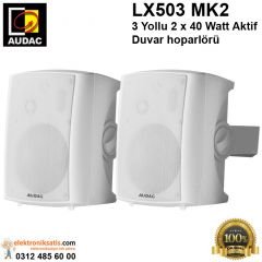 AUDAC LX503 MK2 3 Yollu 2x40 Watt Beyaz Aktif Duvar hoparlörü