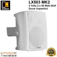 AUDAC LX503 MK2 3 Yollu 2x40 Watt Beyaz Aktif Duvar hoparlörü