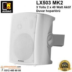 AUDAC LX503 MK2 3 Yollu 2x40 Watt Beyaz Aktif Duvar hoparlörü