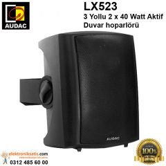 AUDAC LX523 3 Yollu 2x40 Watt Siyah Aktif Duvar hoparlörü