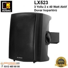 AUDAC LX523 3 Yollu 2x40 Watt Siyah Aktif Duvar hoparlörü