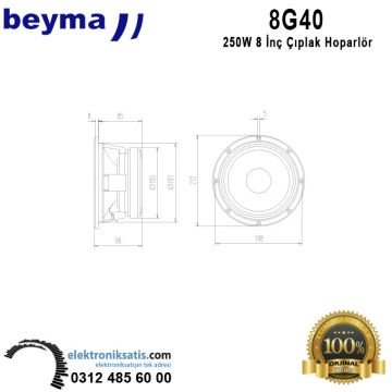 Beyma 8G40 8 inç- 20 cm Hoparlör