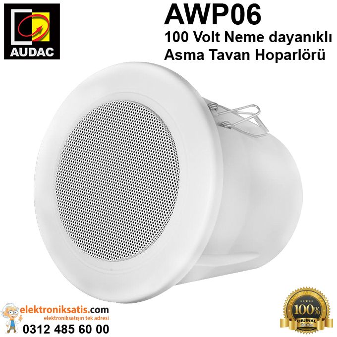 AUDAC AWP06 100 Volt Neme dayanıklı Asma Tavan Hoparlörü