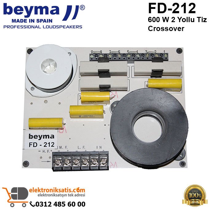 Beyma FD-212 600 W 2 Yollu Tiz Crossover