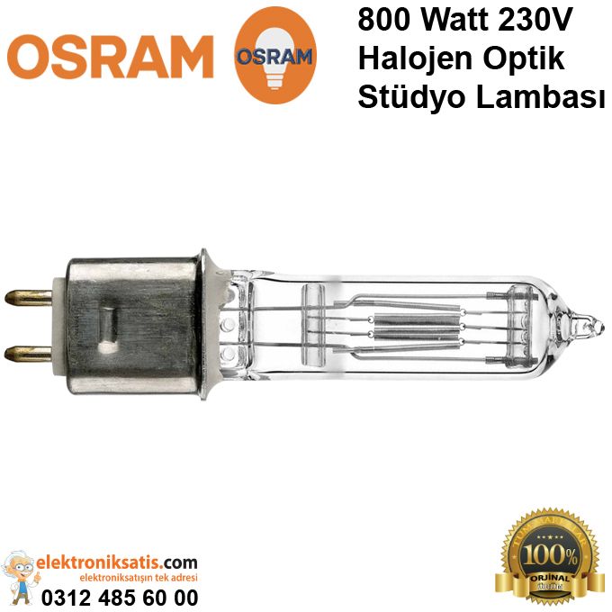 Osram 64678 800 Watt 230V Halojen Optik Stüdyo Lambası