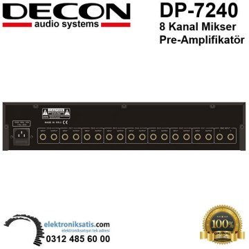 Decon DP-7240 8 Kanal Mikser Pre-Amplifikatör