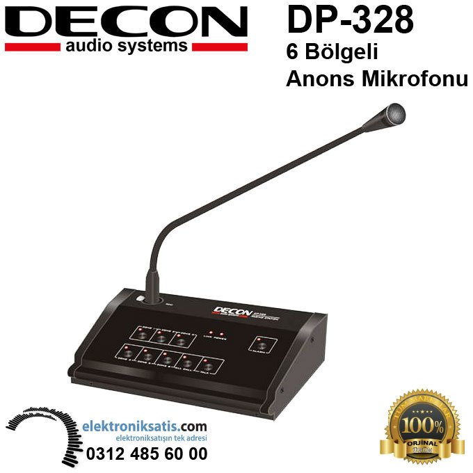 Decon DP-328 6 Bölgeli Anons Mikrofonu