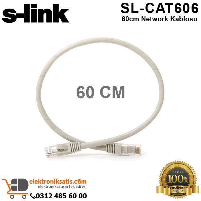 S-Link SL-CAT606 60cm Network Kablosu