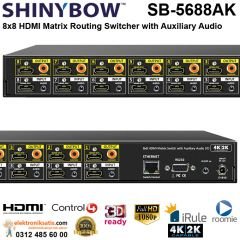 Shinybow SB-5688AK 8x8 HDMI Matrix Routing Switcher with Auxiliary Audio