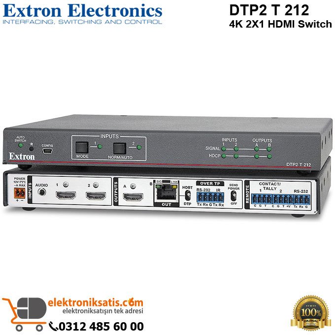 Extron DTP2 T 212 4K 2X1 HDMI Switch