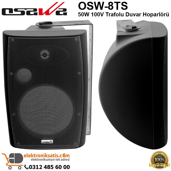 OSAWA OSW-8T (Siyah) 100V Trafolu Duvar Hoparlörü