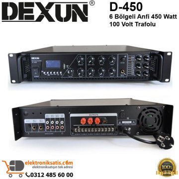 Dexun D-450 6 Bölgeli Anfi 450 Watt 100 Volt Trafolu