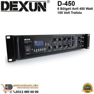 Dexun D-450 6 Bölgeli Anfi 450 Watt 100 Volt Trafolu