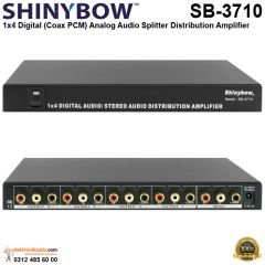 Shinybow SB-3710 1x4 Digital (Coax PCM) Analog Audio Splitter Distribution Amplifier