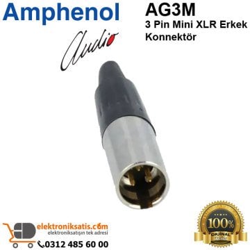Amphenol AG3M 3 Pin Mini XLR Erkek Konnektör
