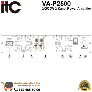 ITC VA-P2500 2X500W 2 Kanal Power Amplifier