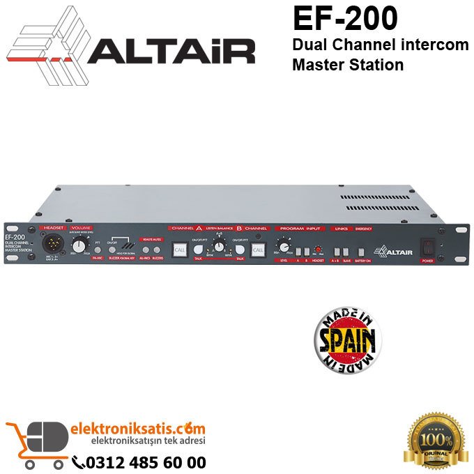 Altair EF-200 Dual Channel intercom Master Station