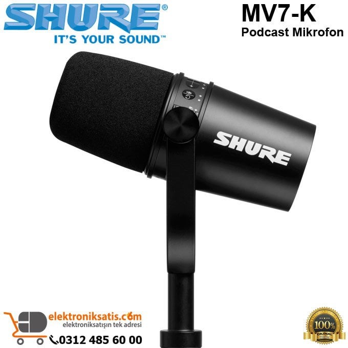 Shure MV7-K Podcast Mikrofon