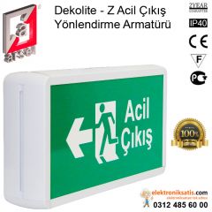 Arsel Dekolite-Z Tek Yönlü Acil Çıkış Yönlendirme Armatürü 75x400x180 mm