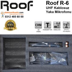 Roof R-6 UHF Kablosuz Yaka Mikrofonu