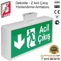 Arsel Dekolite-Z Çift Yönlü Acil Çıkış Yönlendirme Armatürü 75x650x350 mm