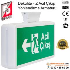 Arsel Dekolite-Z Çift Yönlü Acil Çıkış Yönlendirme Armatürü 75x650x350 mm