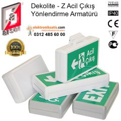 Arsel Dekolite-Z Çift Yönlü Acil Çıkış Yönlendirme Armatürü 75x650x350 mm