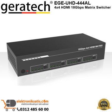 Geratech EGE-UHD-444AL 4x4 HDMI 18Gbps Matrix Switcher