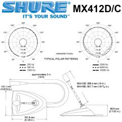 SHURE MX412D/C Gooseneck Kürsü Mikrofonu