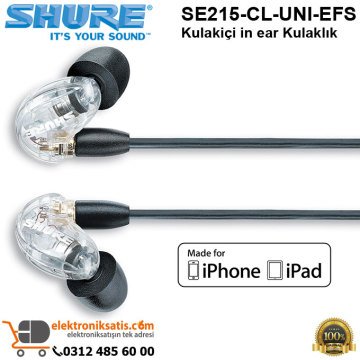 Shure SE215-CL-UNI-EFS Kulakiçi in ear Kulaklık