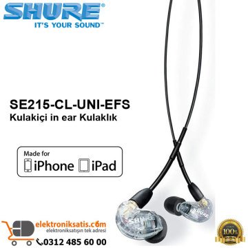 Shure SE215-CL-UNI-EFS Kulakiçi in ear Kulaklık