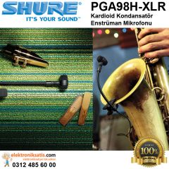 Shure PGA98H-XLR Kardioid Kondansatör Enstrüman Mikrofonu