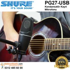 Shure PG27-USB Kondansatör Kayıt Mikrofonu