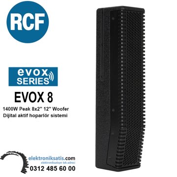 RCF EVOX 8 1400W Peak 8x2'' 12'' Woofer Dijital aktif hoparlör sistemi