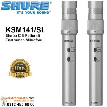Shure KSM141/SL Stereo Çift Patternli Enstrüman Mikrofonu