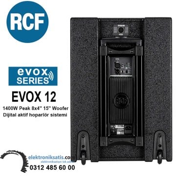 RCF EVOX 12 1400W Peak 8x4'' 15'' Woofer Dijital aktif hoparlör sistemi