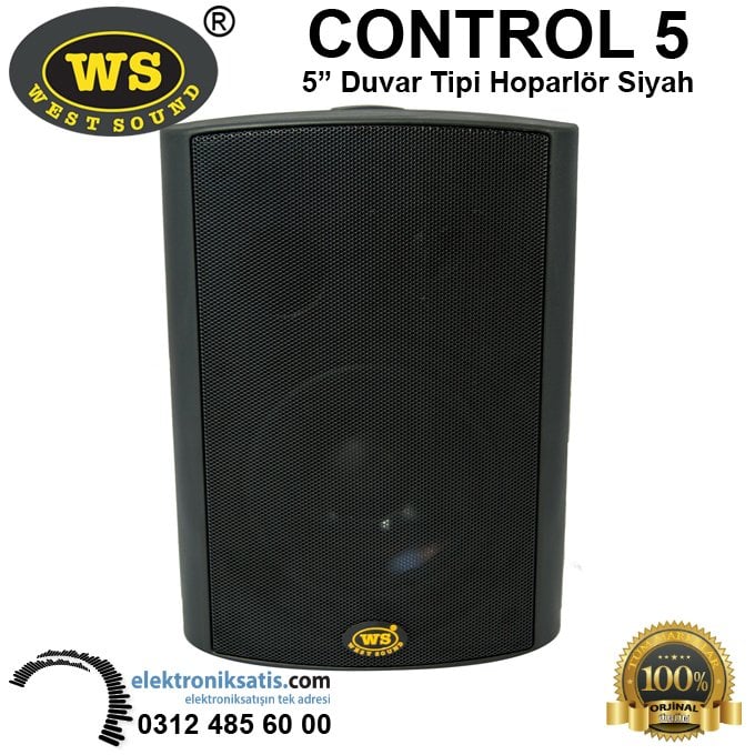 West Sound CONTROL 5 2 Yollu 5'' Siyah Duvar Tipi Hoparlör