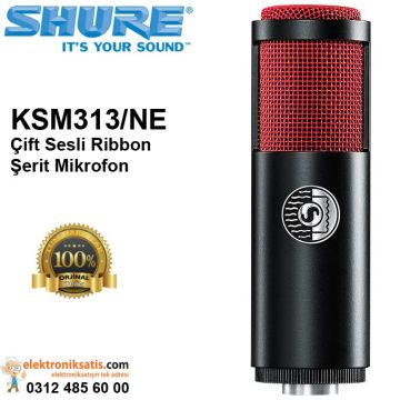 Shure KSM313/NE Çift Sesli Ribbon Şerit Mikrofon