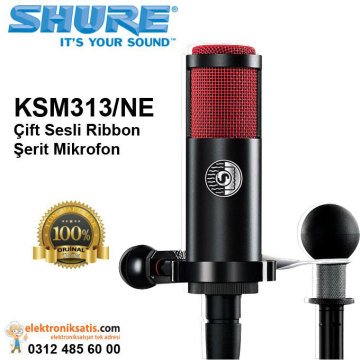 Shure KSM313/NE Çift Sesli Ribbon Şerit Mikrofon