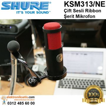 Shure KSM313/NE Çift Sesli Ribbon Şerit Mikrofon