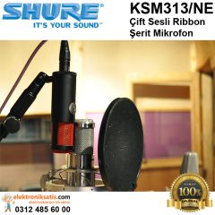 Shure KSM313/NE Çift Sesli Ribbon Şerit Mikrofon